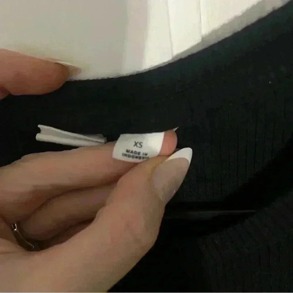 GAP Black Midi Short Sleeve Dress | Ribbed | Basic Classic Workwear | Size XS - Picture 4 of 4